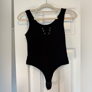 Black Ribbed Body‎ Suit